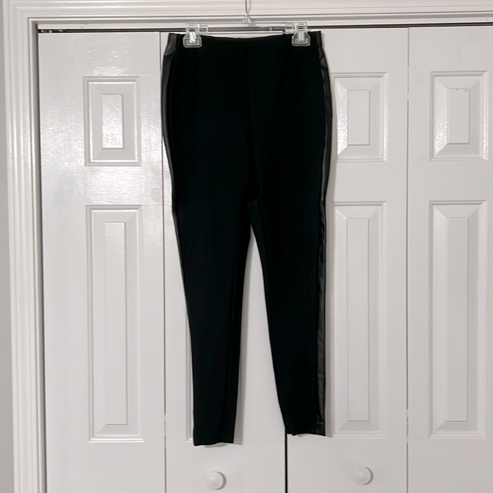 J Jill leggings with vegan leather inset